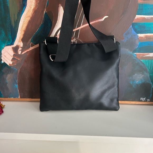 Stylish Denim and Black Crossbody Bag Vegan 9.5"x11" - Picture 10 of 16